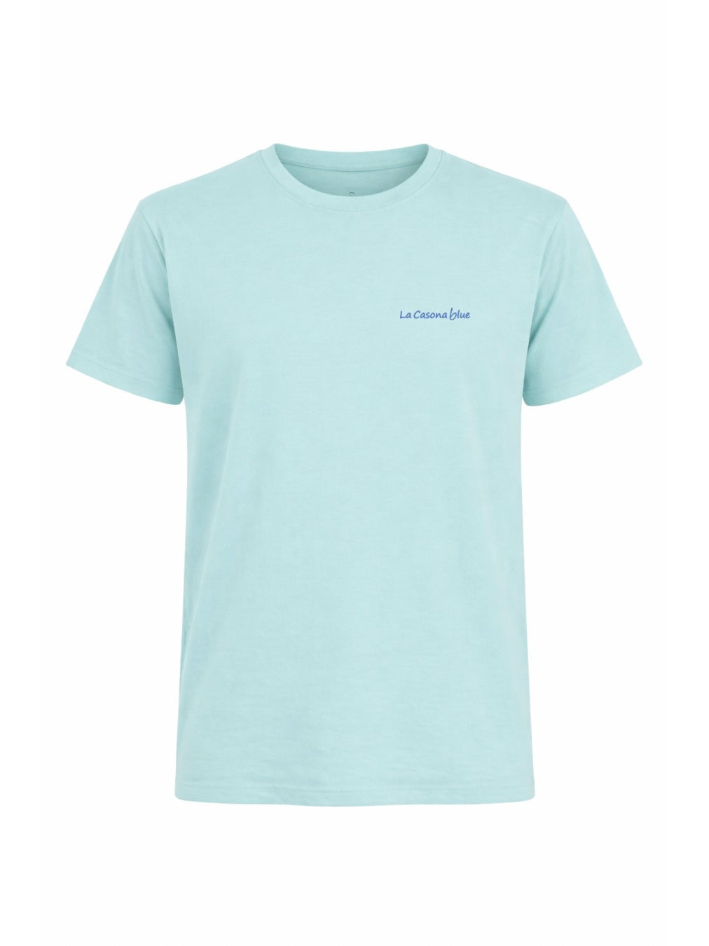 Camiseta básica turquesa hombre algodón logo La Casona Blue