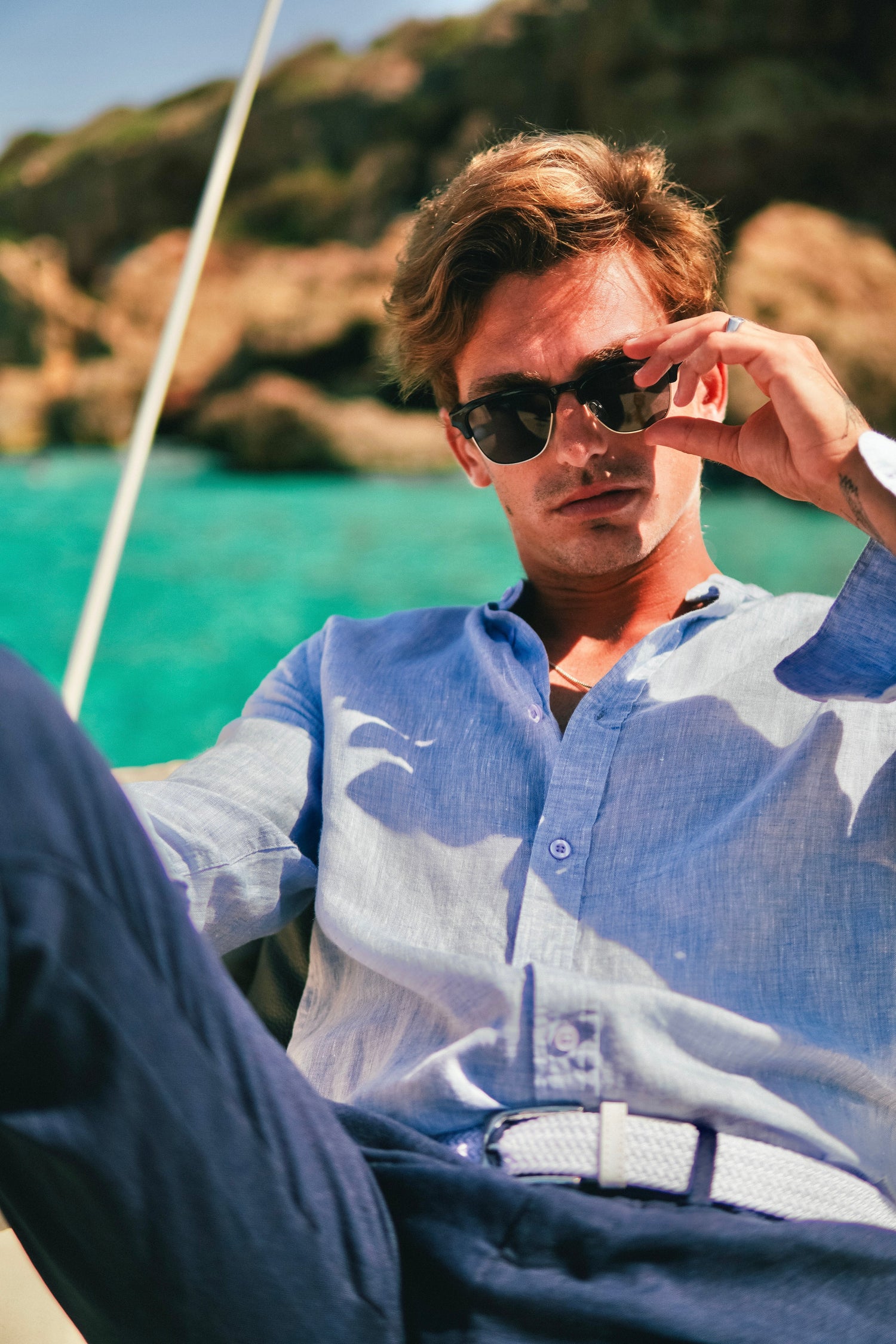 Pure Linen: Camisas y Pantalones de Lino Hombre Mediterráneo