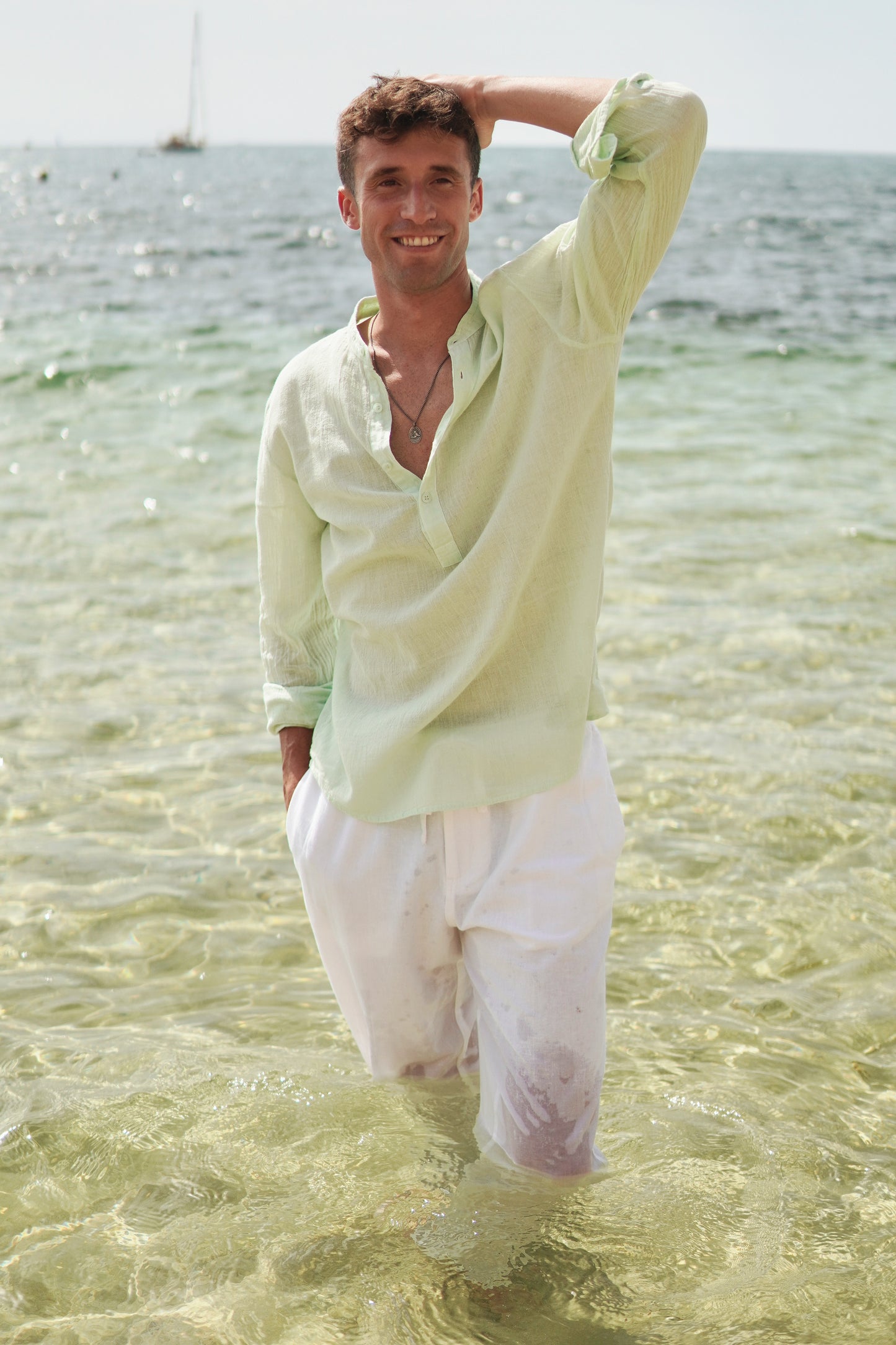 Camisa Capri Agua