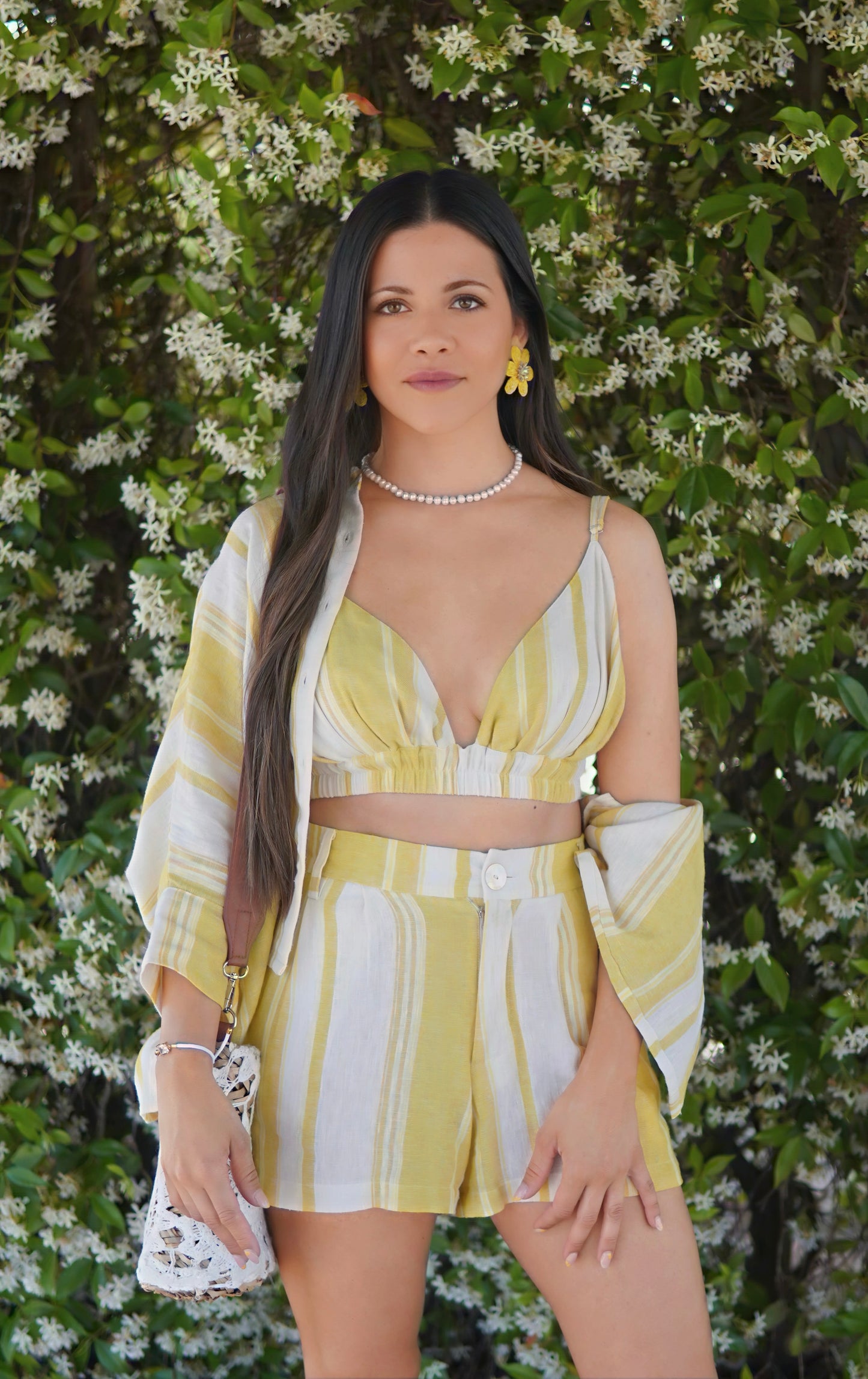 Camisa Palmera Mostaza