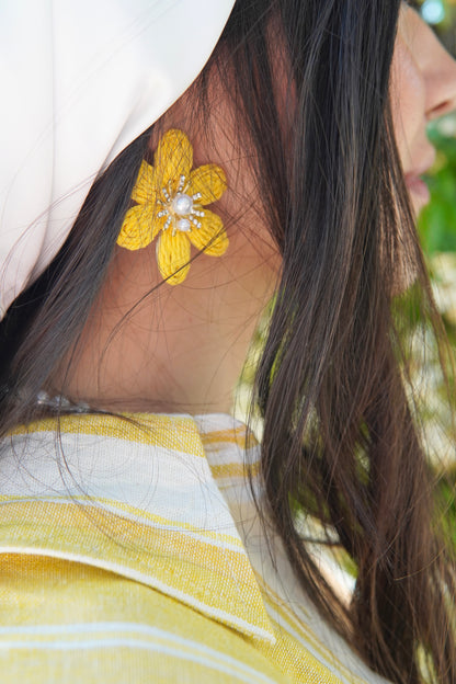 Camisa Palmera Mostaza