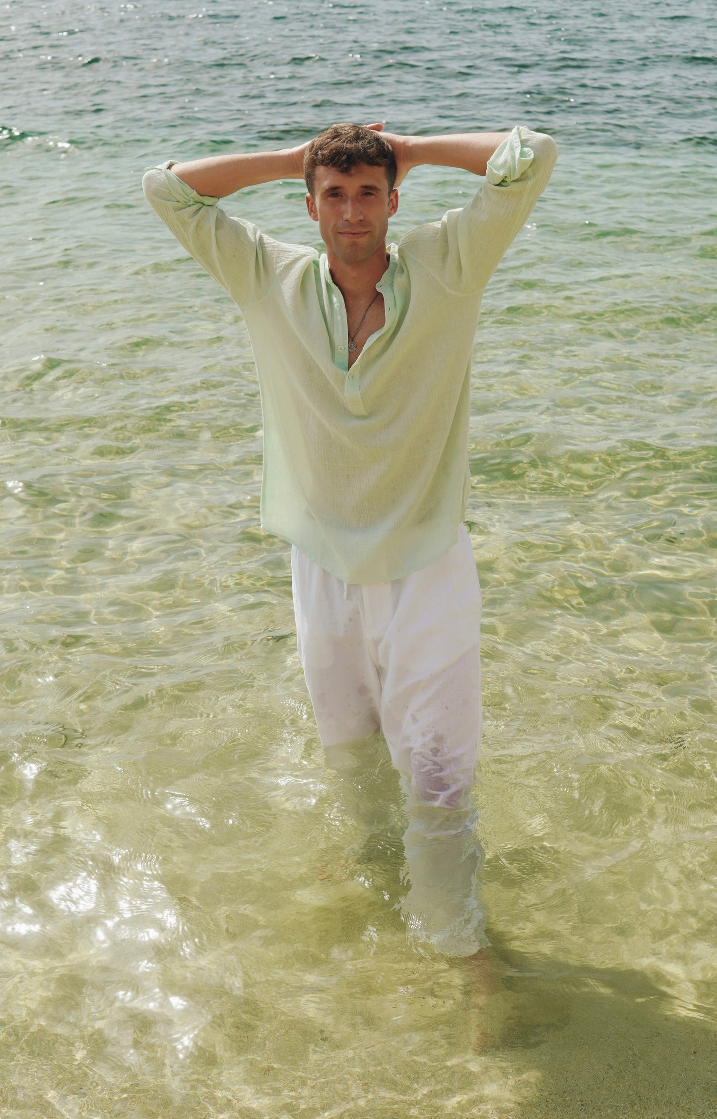 Camisa Capri Agua