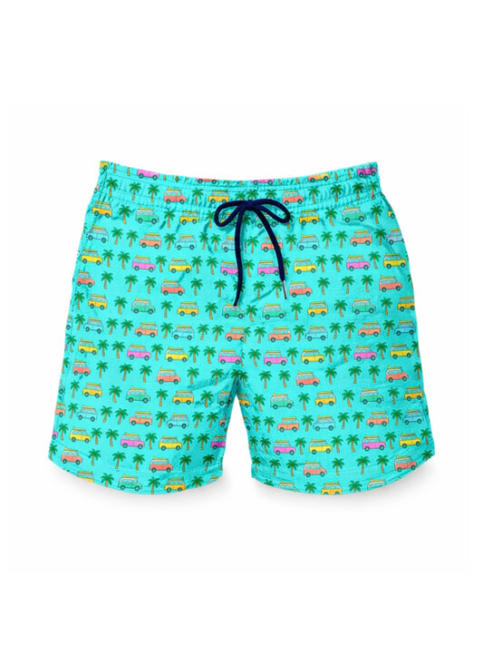 Bañador hombre estampado vans y palmeras verano mediterráneo
