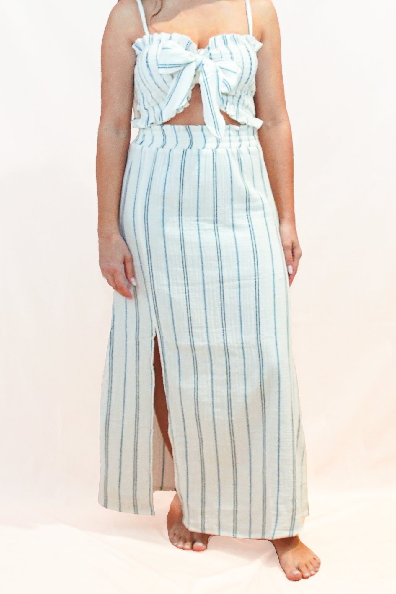 Top Ibiza Blanco y Azul