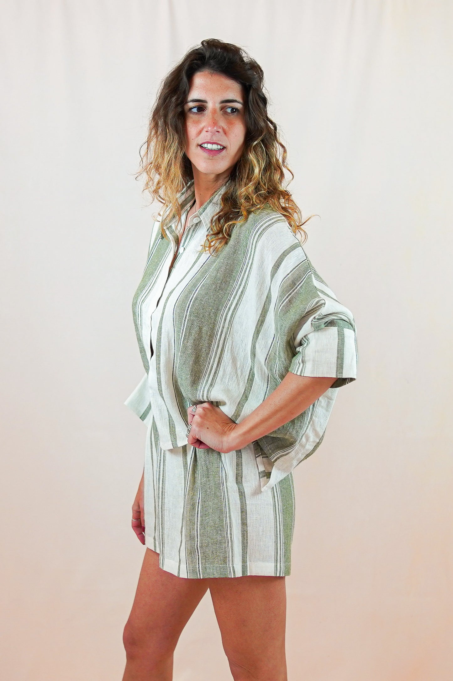 Camisa Palmera Verde Oliva