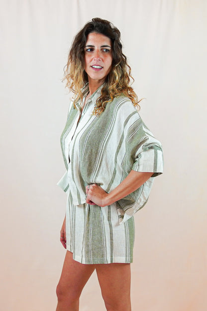 Camisa Palmera Verde Oliva