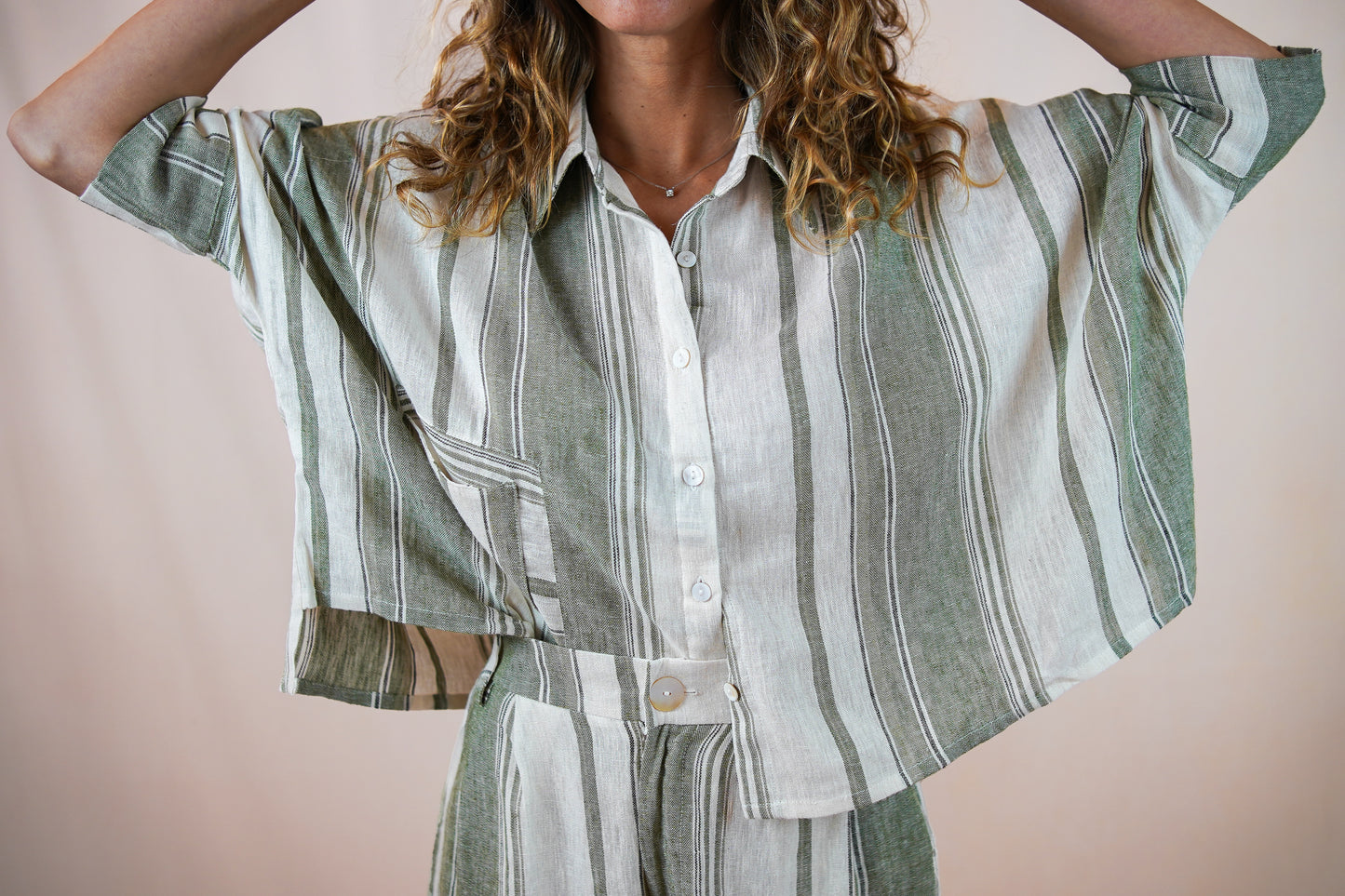 Camisa Palmera Verde Oliva