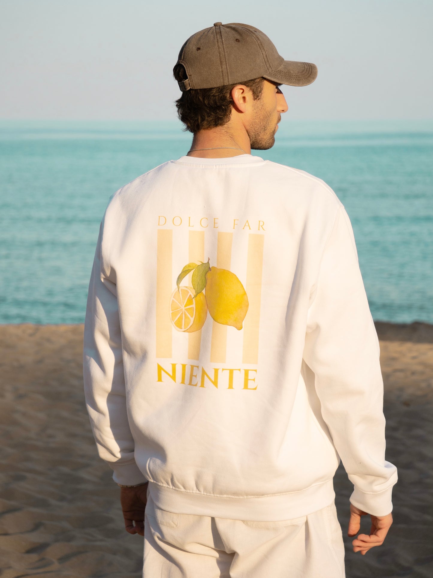 Sudadera hombre limones Dolce Vita estilo mediterráneo