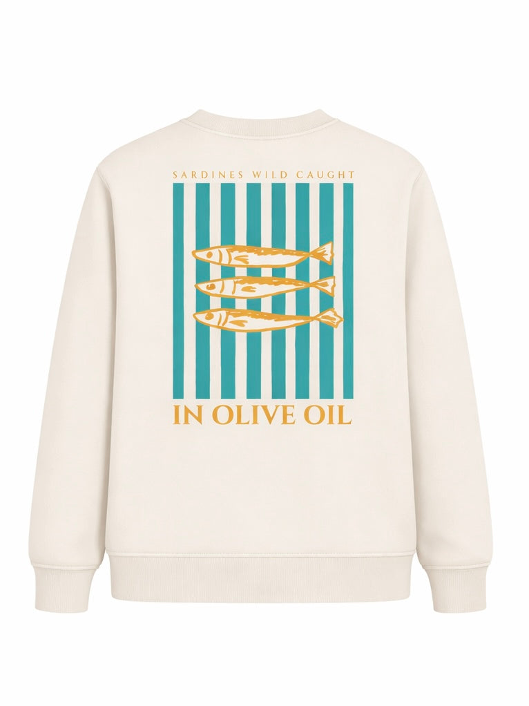 Sudadera hombre sardinas estilo mediterráneo Dolce Vita