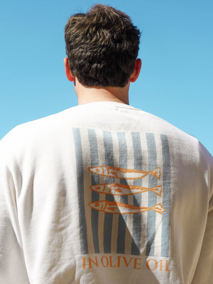 Sudadera hombre sardinas estilo mediterráneo Dolce Vita